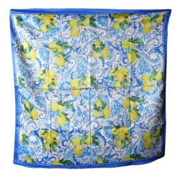 APASZKA CHUSTA DAMSKA NA GŁOWĘ POD SZYJĘ Satynowa CYTRYNY Wzór 9 Włochy