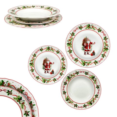 ARCA Komplet SERWIS OBIADOWY Mikołaj 18 el. 6 osób Porcelana