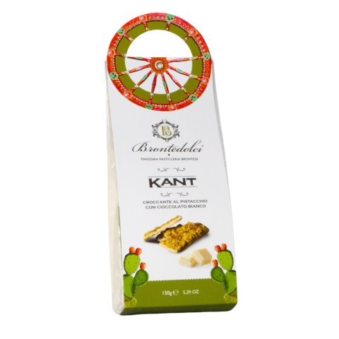 BRONTEDOLCI Chrupiące Ciastka Pistacjowe z Białą Czekoladą 150g