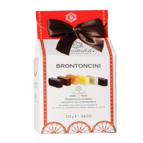 BRONTEDOLCI Mini Nugaty Migdałowe MIX w Polewie Czekoladowej 250g