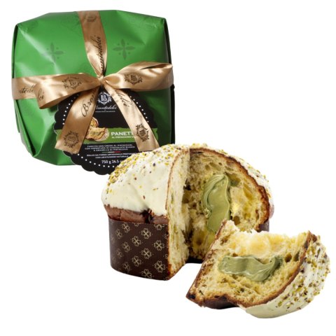 BRONTEDOLCI PANETTONE z Kremem Pistacjowym Włoska Babka 750g