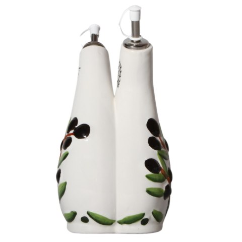 BUTELKA NA OLIWĘ OCET PODWÓJNA 2w1 z Dozownikiem Ceramika Oliwka