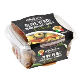CINQUINA OLIWKI ZIELONE BEZ PESTEK z Przyprawami 200g Włochy