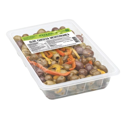 CINQUINA OLIWKI ZIELONE I CZARNE BEZ PESTEK PAPRYKA 1kg Włochy