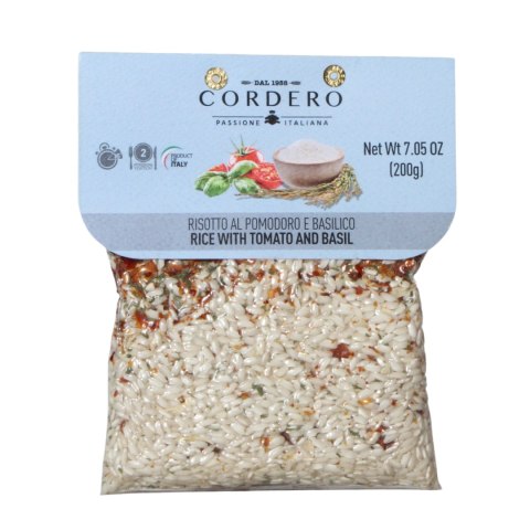 CORDERO RISOTTO Z POMIDORAMI I BAZYLIĄ Ryż 200g Włochy