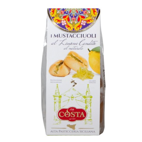 COSTA DOLCI Włoskie Kruche Ciastka z Nadzieniem Cytrynowym Sycylia 120g