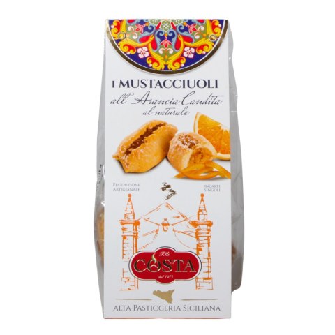 COSTA DOLCI Włoskie Kruche Ciastka z Nadzieniem Pomarańczowym Sycylia 120g