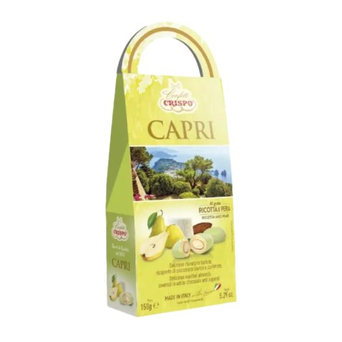 CRISPO CAPRI Migdały Ricotta i Gruszka w Białej Czekoladzie 150g Włochy