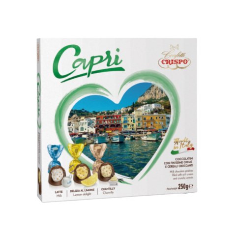 CRISPO CAPRI Praliny Różne Smaki Bombonierka 250g Włochy
