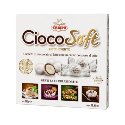 CRISPO CiocoSoft Migdały w Białej Czekoladzie Bombonierka 350g Włochy