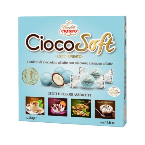 CRISPO CiocoSoft Migdały w Czekoladzie Niebieskie Bombonierka 350g Włochy