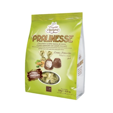 CRISPO PRALINY PISTACJOWE z Chrupiącymi Płatkami 250g Włochy