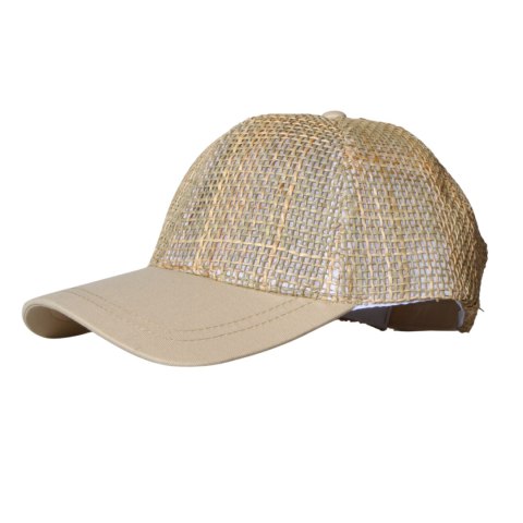 CZAPKA Z DASZKIEM MĘSKA BEJSBOLÓWKA SŁOMKOWA Beżowy Daszek HOMEMADE