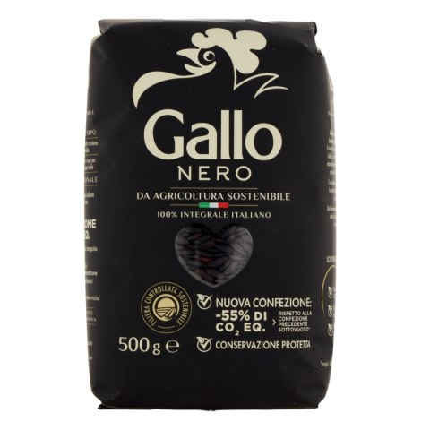 GALLO NERO Czarny Ryż Pełnoziarnisty 500g Włoski