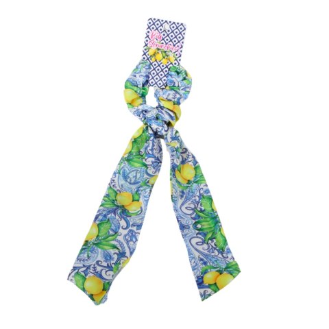 GUMKA DO WŁOSÓW SCRUNCHIES Apaszka Wstążka CYTRYNY Wzór 1 Włochy
