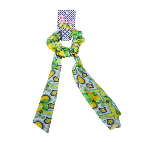 GUMKA DO WŁOSÓW SCRUNCHIES Apaszka Wstążka CYTRYNY Wzór 12 Włochy