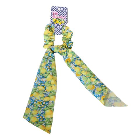 GUMKA DO WŁOSÓW SCRUNCHIES Apaszka Wstążka CYTRYNY Wzór 6 Włochy