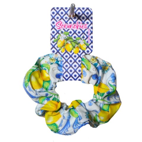 GUMKA DO WŁOSÓW SCRUNCHIES CYTRYNY Wzór 8 Włochy