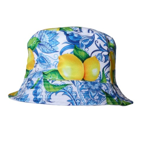 KAPELUSZ BUCKET HAT CYTRYNY Niebieski Na Lato Damski
