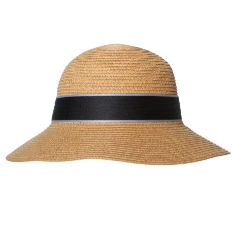 KAPELUSZ SŁOMKOWY DAMSKI Letni Brązowy Kokardka Czarna