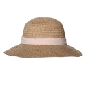 KAPELUSZ SŁOMKOWY DAMSKI Letni Plażowy Beżowy Kokarda