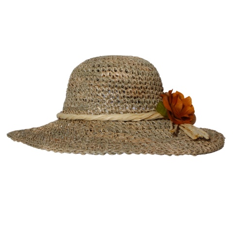 KAPELUSZ SŁOMKOWY DAMSKI Letni Plażowy HANDMADE Kwiaty