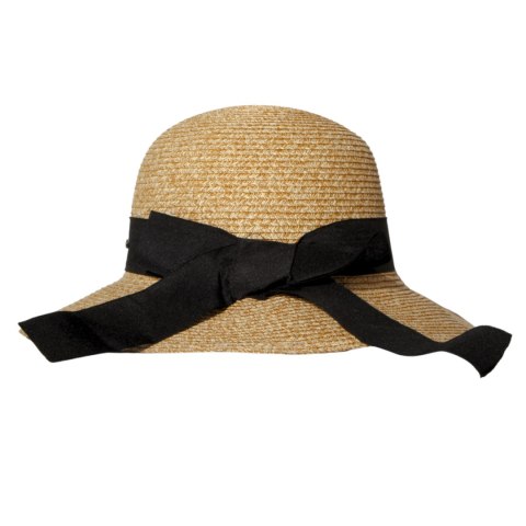 KAPELUSZ SŁOMKOWY DAMSKI Plażowy Letni Beżowy Kokardka