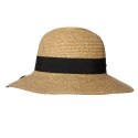 KAPELUSZ SŁOMKOWY DAMSKI Plażowy Letni Beżowy Kokardka