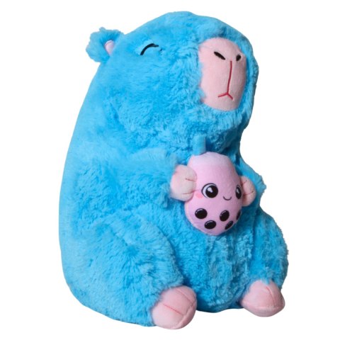 MASKOTKA KAPIBARA BUBBLE TEA Niebieska Przytulanka 28cm