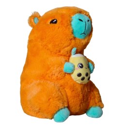 MASKOTKA KAPIBARA BUBBLE TEA Pomarańczowa Przytulanka 28cm