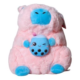 MASKOTKA KAPIBARA BUBBLE TEA Różowa Przytulanka 28cm