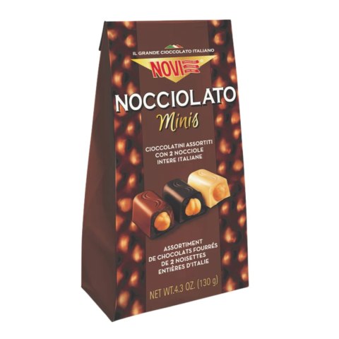 NOVI NOCCIOLATO Włoskie Mini Praliny z Całymi Orzechami Mix 130g