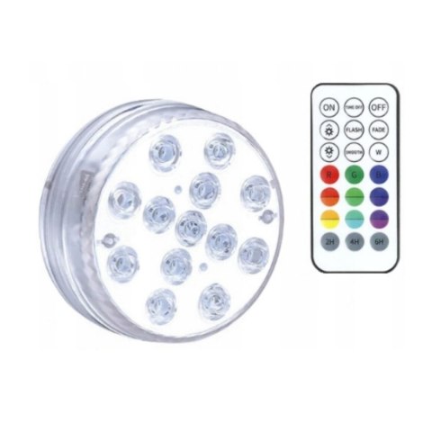 PODSTAWKA LED Lampka Światełka 7cm + Pilot