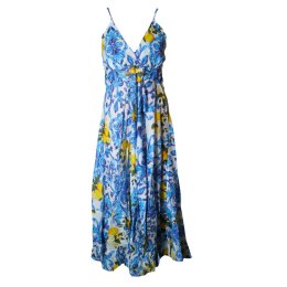 SUKIENKA MAXI LETNIA Ramiączka w CYTRYNY 100% Bawełna Wzór 3 Włochy