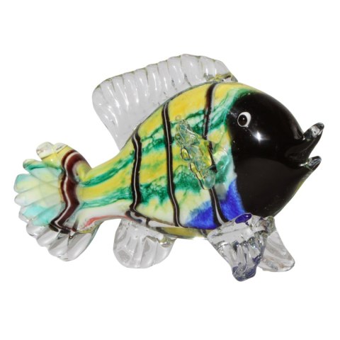 SZKLANA DEKORACJA Ryba Żółto-Zielona 24cm