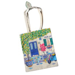 TORBA BAWEŁNIANA z Nadrukiem Skuter Cytryny Dolce Vita ITALIA 41x33cm