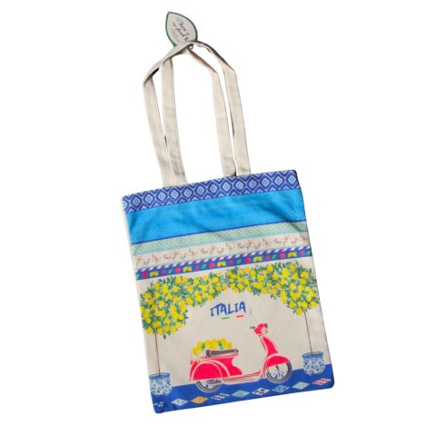 TORBA BAWEŁNIANA z Nadrukiem Skuter Cytryny ITALIA 41x33cm