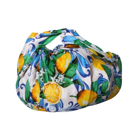 TORBA Bawełniana Zakupy Plaża CYTRYNA Włochy 65x40cm