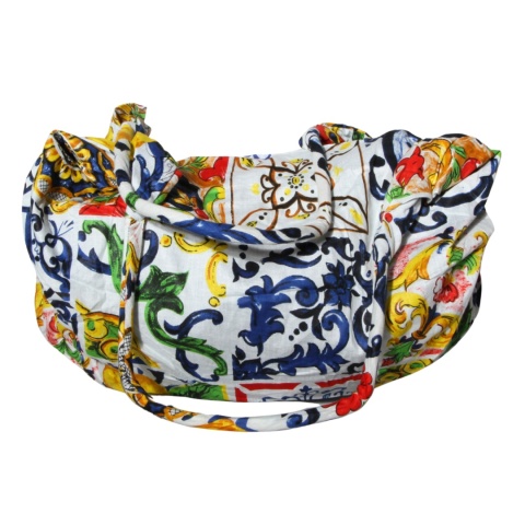 TORBA Bawełniana Zakupy Plaża Wzór Włochy 65x40cm