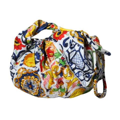 TORBA Bawełniana Zakupy Plaża Wzór Włochy 65x40cm