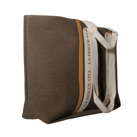 TORBA TOREBKA DAMSKA SHOPPER Duża Brązowa 57x32cm Tote Bag Włochy