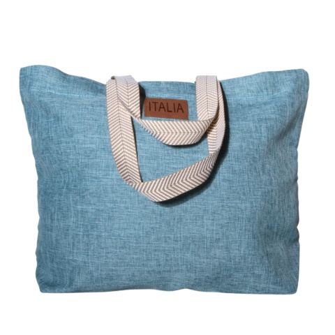 TORBA TOREBKA DAMSKA SHOPPER Duża Niebieska 57x41cm ITALIA