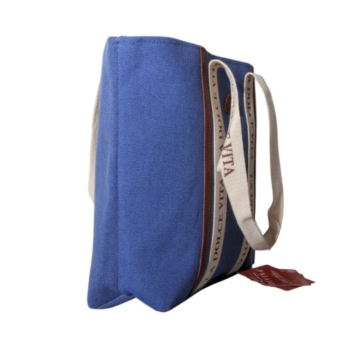 TORBA TOREBKA DAMSKA SHOPPER Niebieska 45x30cm Tote Bag Włochy