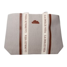 TORBA TOREBKA DAMSKA SHOPPER Szara 45x30cm Tote Bag Włochy