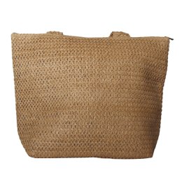 TORBA TOREBKA DAMSKA SŁOMKOWA Duża Plażowa SHOPPER Lato Brązowa 46x36cm