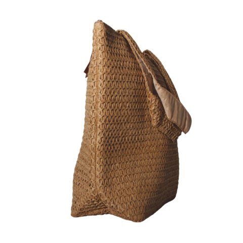 TORBA TOREBKA DAMSKA SŁOMKOWA Duża Plażowa SHOPPER Lato Brązowa 46x36cm