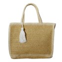 TORBA TOREBKA DAMSKA SŁOMKOWA Plażowa Beżowa 41x32cm Włochy