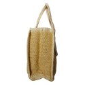 TORBA TOREBKA DAMSKA SŁOMKOWA Plażowa Beżowa 41x32cm Włochy