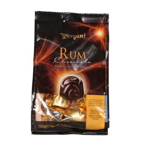 VERGANI RUM Włoskie Praliny z Gorzkiej Czekolady 100g