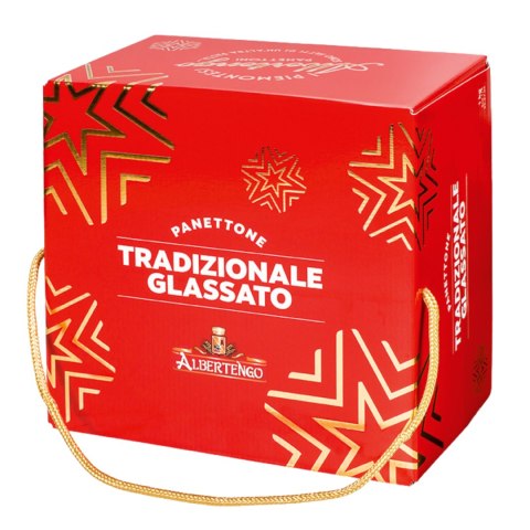 ALBERTENGO PANETTONE Tradycyjna Włoska Babka z Glazurą Box 1kg